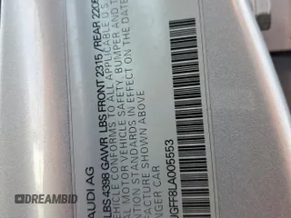 2020 Audi A3 Premium z VIN WAUAUGFF8LA005553, wystawiony jako Copart lot #54487955 z przebiegiem 48 336 mil mil oraz Szkoda całkowita • Salvage title. Historia ofert i sprzedaży dostępna na DreamBid. Obrazek 13.