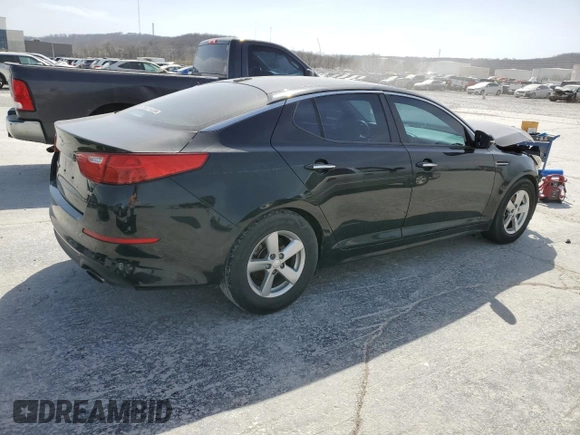2015 Kia Optima LX with VIN KNAGM4A72F5653315, listed as a Copart auction lot 49783645 with 128,285 mi miles and Clean Title. Bid and sale history available at carsss.com. Image 3.