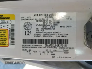 2019 Ford Fusion Hybrid Titanium with VIN 3FA6P0RU0KR277431, listed as a Copart auction lot 48234545 with 87,043 mi miles and Salvage Title. Bid and sale history available at carsss.com. Image 12.