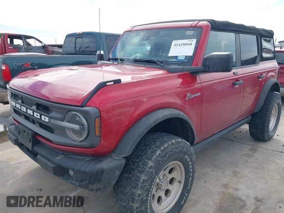 2021 Ford Bronco with VIN 1FMDE5BHXMLB01758, listed as a IAAI auction lot 41418048 with 31,652 mi miles and . Bid and sale history available at DreamBid. Image 2.