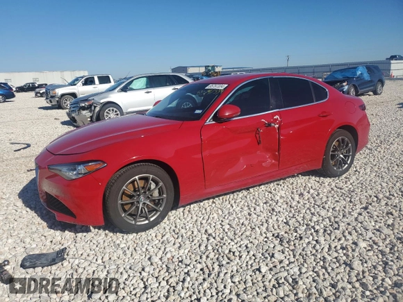 2018 Alfa Romeo Giulia with VIN ZARFAEDNXJ7586263, listed as a Copart auction lot 85797334 with 78,410 mi miles and Salvage title. Bid and sale history available at DreamBid. Image 1.