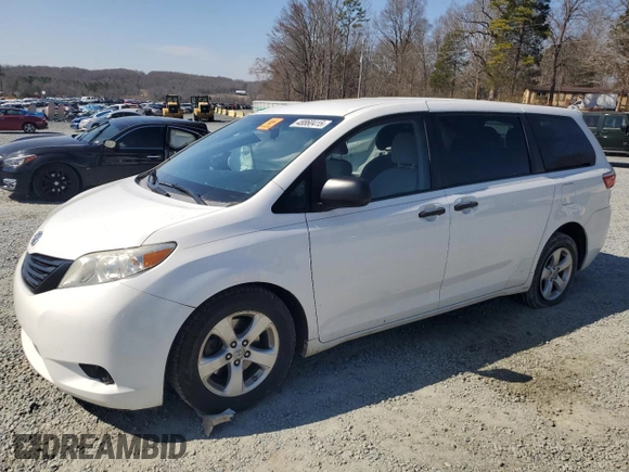 2017 Toyota Sienna L with VIN 5TDZZ3DC4HS779589, listed as a Copart auction lot 48860415 with 128,566 mi miles and Salvage Title. Bid and sale history available at DreamBid. Image 1.