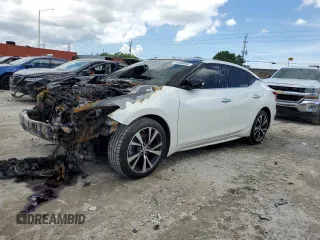 2017 Nissan Maxima SV with VIN 1N4AA6AP8HC436045, listed as a Copart auction lot 55585533 with 0 mi miles and Non Repairable. Bid and sale history available at carsss.com. Image 1.
