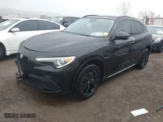 2021 Alfa Romeo Stelvio Ti with VIN ZASPAKBN0M7D02795, listed as a IAAI auction lot 41052309 with 83,584 mi miles. Bid and sale history available at carsss.com. Image 18.