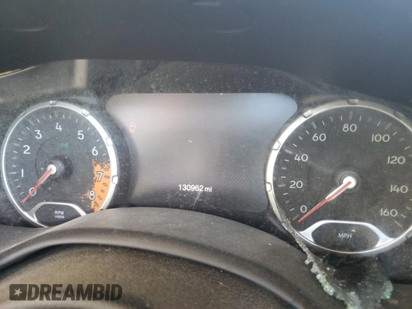 2015 Jeep Renegade Trailhawk with VIN ZACCJBCT2FPC20531, listed as a Copart auction lot 53434975 with 130,962 mi miles and Salvage Title. Bid and sale history available at carsss.com. Image 9.