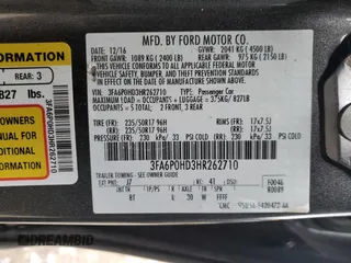 2017 Ford Fusion SE with VIN 3FA6P0HD3HR262710, listed as a Copart auction lot 44813545 with 103,020 mi miles and Salvage Title. Bid and sale history available at carsss.com. Image 14.