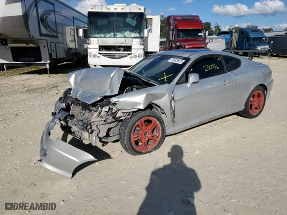 2006 Hyundai Tiburon GT with VIN KMHHN65F96U224661, listed as a Copart auction lot 76643653 with NaN miles and Salvage Title. Bid and sale history available at carsss.com. Image 1.