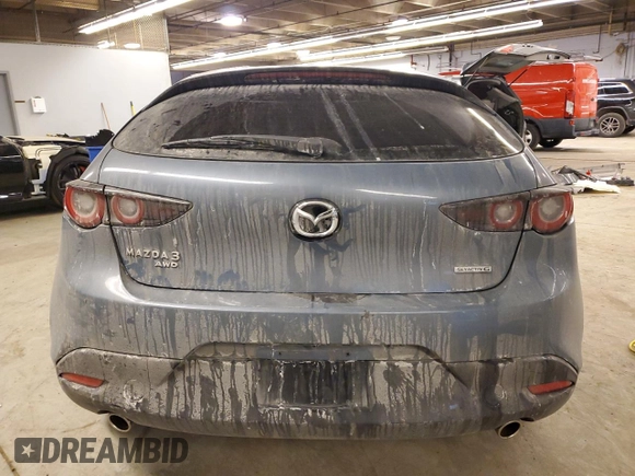 2023 Mazda 3 S Carbon Edition with VIN JM1BPBLMXP1610653, listed as a Copart auction lot 43354925 with Not Provided miles and Salvage Title. Bid and sale history available at DreamBid. Image 6.