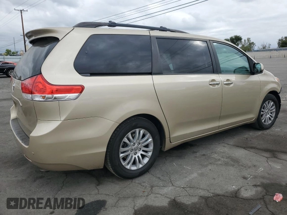 2011 Toyota Sienna XLE AAS with VIN 5TDYK3DC7BS110854, listed as a Copart auction lot 54604135 with 161,612 mi miles and Salvage Title. Bid and sale history available at DreamBid. Image 3.