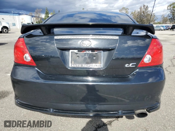 2005 Scion tC with VIN JTKDE167750037916, listed as a Copart auction lot 48958025 with 151,381 mi miles and Salvage Title. Bid and sale history available at carsss.com. Image 6.