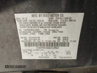 2016 Ford Taurus SHO z VIN 1FAHP2KTXGG153963, wystawiony jako IAAI lot #41825220 z przebiegiem Nie podano mil oraz . Historia ofert i sprzedaży dostępna na DreamBid. Obrazek 9.