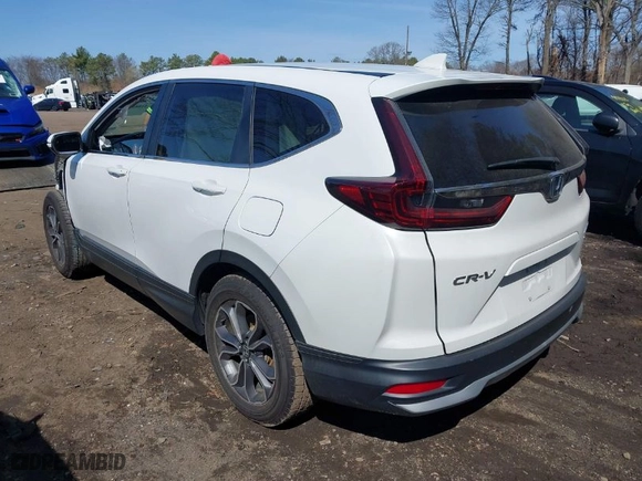 2021 Honda CR-V EX with VIN 2HKRW2H56MH601536, listed as a IAAI auction lot 41883594 with 53,599 mi miles. Bid and sale history available at carsss.com. Image 3.