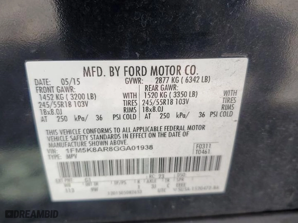 2016 Ford Utility Police Interceptor with VIN 1FM5K8AR8GGA01938, listed as a Copart auction lot 50397565 with 199,746 mi miles and Salvage Title. Bid and sale history available at carsss.com. Image 13.