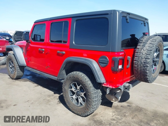 2020 Jeep Wrangler Unlimited Rubicon with VIN 1C4HJXFG2LW214874, listed as a IAAI auction lot 41679397 with 66,294 mi miles and . Bid and sale history available at DreamBid. Image 3.
