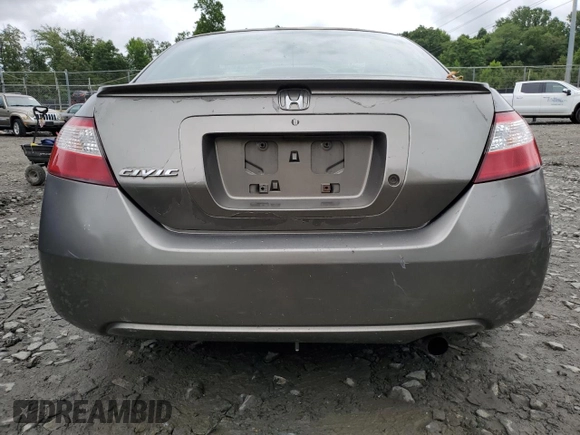 2006 Honda Civic Cpe LX with VIN 2HGFG12666H529570, listed as a Copart auction lot 63172594 with 220,481 mi miles and Salvage Title. Bid and sale history available at carsss.com. Image 6.
