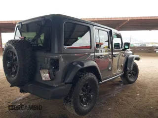 2020 Jeep Wrangler Unlimited Black and Tan с VIN 1C4HJXDG3LW266615, выставлен на аукционе IAAI как лот 42207899 с пробегом 55 291 миль миль и . История ставок и продаж доступна на DreamBid. Изображение 4.