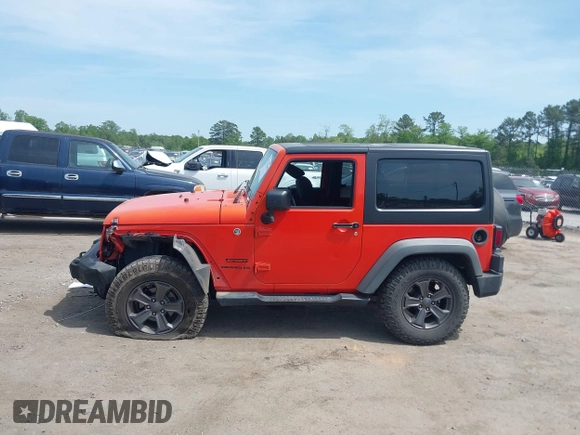 2015 Jeep Wrangler Sport with VIN 1C4AJWAG7FL667462, listed as a IAAI auction lot 42134109 with 85,651 mi miles and . Bid and sale history available at carsss.com. Image 14.