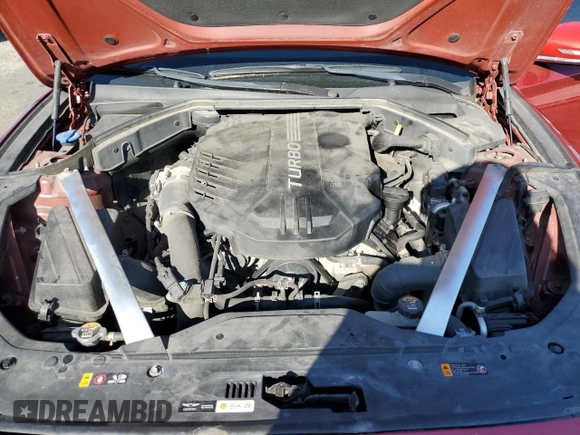 2020 Genesis G70 3.3T with VIN KMTG34LEXLU057731, listed as a Copart auction lot 48794325 with 93,504 mi miles and Salvage title. Bid and sale history available at DreamBid. Image 11.