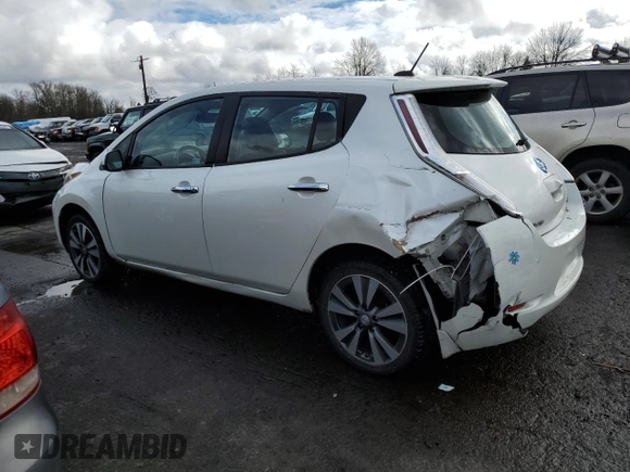2015 Nissan LEAF SV with VIN 1N4AZ0CP9FC301558, listed as a Copart auction lot 45380735 with 67,474 mi miles and Salvage title. Bid and sale history available at DreamBid. Image 2.