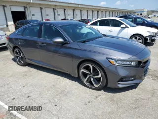 2019 Honda Accord Sport with VIN 1HGCV1F3XKA116343, listed as a Copart auction lot 52596185 with 44,187 mi miles and Salvage Title. Bid and sale history available at DreamBid. Image 4.