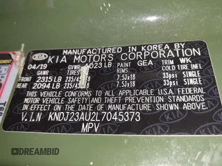 2020 Kia Soul LX with VIN KNDJ23AU2L7045373, listed as a IAAI auction lot 41663065 with 46,145 mi miles. Bid and sale history available at carsss.com. Image 9.