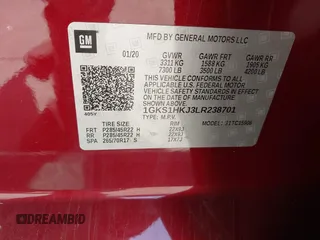 2020 GMC Yukon XL Denali with VIN 1GKS1HKJ3LR238701, listed as a IAAI auction lot 41724274 with 107,323 mi miles and . Bid and sale history available at DreamBid. Image 9.