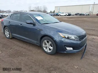 2015 Kia Optima LX with VIN 5XXGM4A76FG436462, listed as a IAAI auction lot 41771729 with 89,068 mi miles. Bid and sale history available at carsss.com. Image 1.