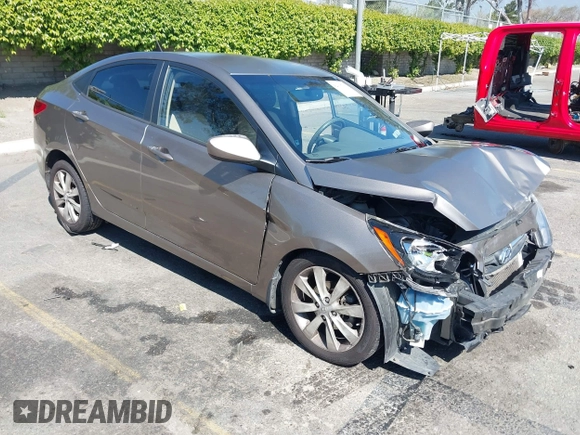 2013 Hyundai Accent GLS with VIN KMHCU4AE3DU314187, listed as a IAAI auction lot 42001713 with 99,845 mi miles. Bid and sale history available at carsss.com. Image 1.