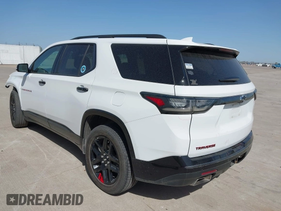 2021 Chevrolet Traverse Premier with VIN 1GNERKKW4MJ164822, listed as a IAAI auction lot 41859580 with 82,383 mi miles. Bid and sale history available at carsss.com. Image 3.
