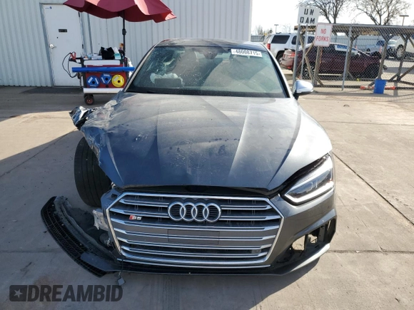 2018 Audi S5 Premium Plus z VIN WAUP4AF50JA001752, wystawiony jako Copart lot #48008715 z przebiegiem 43 150 mil mil oraz Szkoda całkowita • Salvage title. Historia ofert i sprzedaży dostępna na DreamBid. Obrazek 5.