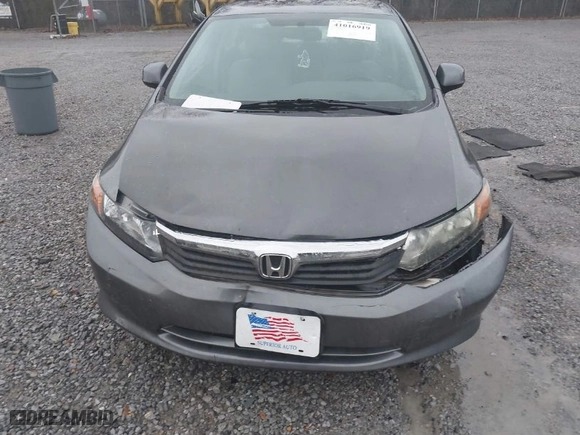 2012 Honda Civic Sdn LX with VIN 2HGFB2F56CH578205, listed as a IAAI auction lot 41016919 with 104,515 mi miles. Bid and sale history available at carsss.com. Image 6.