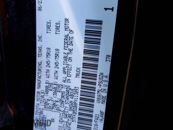 2023 Toyota Tundra SR z VIN 5TFKB5DB8PX113093, wystawiony jako Copart lot #80488324 z przebiegiem 24 200 mil mil oraz Szkoda całkowita • Salvage title. Historia ofert i sprzedaży dostępna na DreamBid. Obrazek 14.