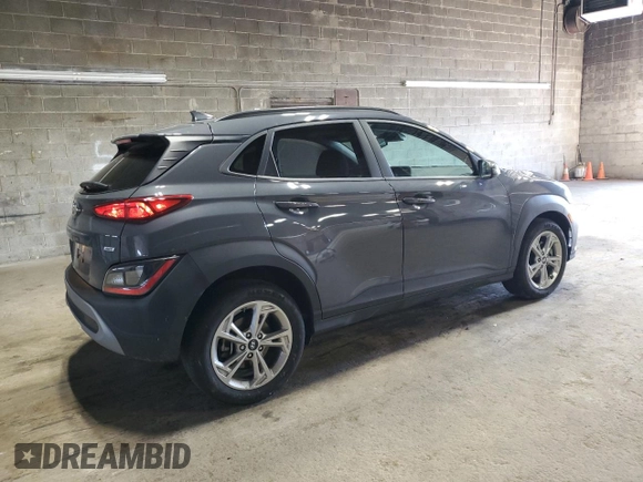 2023 Hyundai Kona SEL with VIN KM8K3CAB1PU983870, listed as a Copart auction lot 54140665 with 9,518 mi miles and Salvage Title. Bid and sale history available at DreamBid. Image 3.