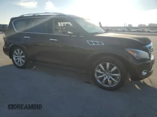 2011 Infiniti QX56 7-passenger with VIN JN8AZ2NE8B9001099, listed as a Copart auction lot 76417474 with 0 mi miles and Clean Title. Bid and sale history available at carsss.com. Image 4.