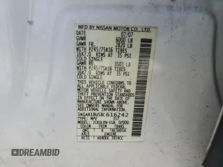2008 Nissan Pathfinder SE with VIN 5N1AR18U58C616242, listed as a Copart auction lot 43702815 with 206,695 mi miles and Salvage Title. Bid and sale history available at carsss.com. Image 14.