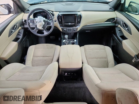 2022 Chevrolet Traverse LS with VIN 1GNERFKW2NJ153620, listed as a Copart auction lot 57409445 with 53,395 mi miles and Salvage title. Bid and sale history available at DreamBid. Image 8.