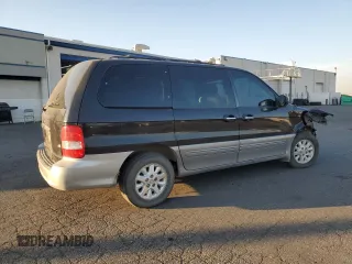 2004 Kia Sedona LX with VIN KNDUP131546549722, listed as a Copart auction lot 75752004 with 193,222 mi miles and Salvage Title. Bid and sale history available at carsss.com. Image 3.