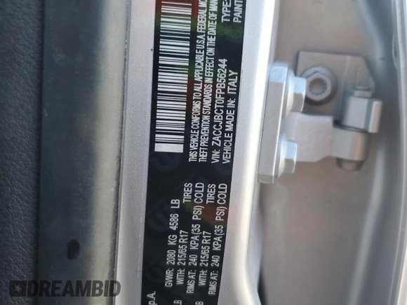 2015 Jeep Renegade Trailhawk with VIN ZACCJBCT0FPB56244, listed as a Copart auction lot 46077635 with 98,455 mi miles and Salvage Title. Bid and sale history available at DreamBid. Image 14.