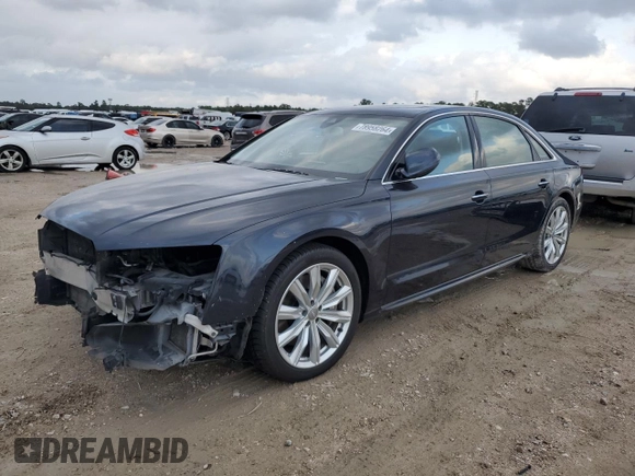 2016 Audi A8 L 4.0T Sport with VIN WAU43AFD2GN005784, listed as a Copart auction lot 78958264 with 146,710 mi miles and Salvage Title. Bid and sale history available at carsss.com. Image 1.