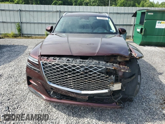 2021 Genesis GV80 with VIN KMUHCESC3MU054662, listed as a Copart auction lot 57235645 with 64,318 mi miles and Salvage title. Bid and sale history available at DreamBid. Image 5.
