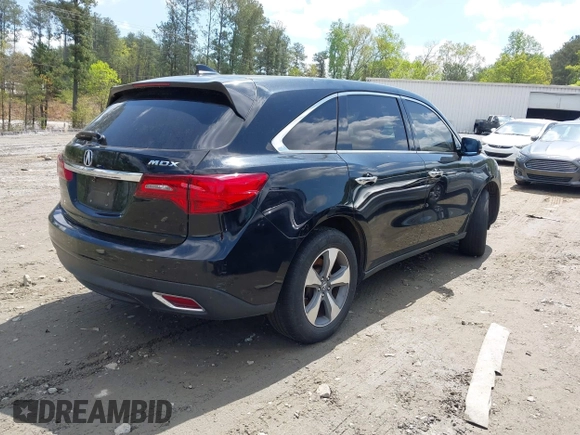 2016 Acura MDX with VIN 5FRYD3H2XGB014559, listed as a IAAI auction lot 41996171 with 154,860 mi miles. Bid and sale history available at carsss.com. Image 4.