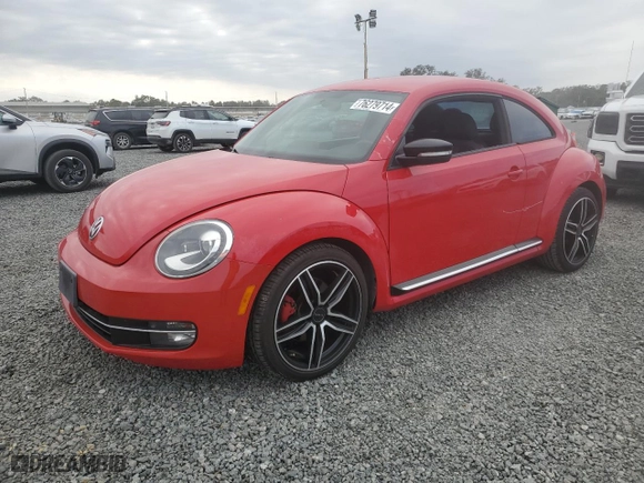 2012 Volkswagen Beetle 2.0T Turbo with VIN 3VW467AT7CM649911, listed as a Copart auction lot 76279714 with 117,326 mi miles and Salvage Title. Bid and sale history available at carsss.com. Image 1.