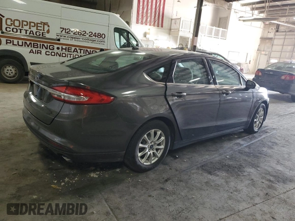 2017 Ford Fusion S with VIN 3FA6P0G76HR163276, listed as a Copart auction lot 50237305 with 18,148 mi miles and Salvage Title. Bid and sale history available at carsss.com. Image 3.