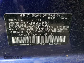 2024 Subaru Impreza Sport with VIN JF1GUAFC4R8292833, listed as a Copart auction lot 82522884 with 13,697 mi miles and Salvage Title. Bid and sale history available at carsss.com. Image 13.