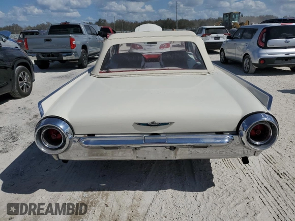 1961 Ford Thunderbird with VIN 1Y73Z112797, listed as a Copart auction lot 77574894 with 22,246 mi miles and Salvage Title. Bid and sale history available at DreamBid. Image 6.