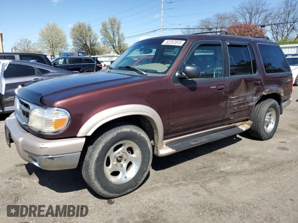 1999 Ford Explorer XLT with VIN 1FMZU34E3XUB50850, listed as a Copart auction lot 52257815 with 162,360 mi miles and Salvage title. Bid and sale history available at DreamBid. Image 1.