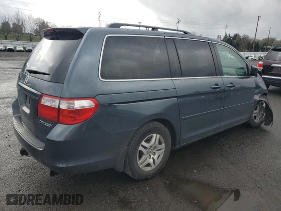 2005 Honda Odyssey EX-L with VIN 5FNRL38695B018174, listed as a Copart auction lot 45573885 with 207,393 mi miles and Salvage Title. Bid and sale history available at carsss.com. Image 3.