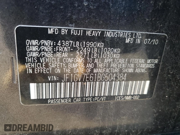 2011 Subaru Impreza Sedan WRX WRX with VIN JF1GV7E61BG504384, listed as a Copart auction lot 87885215 with 132,619 mi miles and Salvage Title. Bid and sale history available at carsss.com. Image 12.