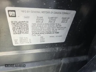 2022 Chevrolet Equinox LT z VIN 2GNAXKEV6N6147980, wystawiony jako IAAI lot #42511210 z przebiegiem 80 850 mil mil oraz . Historia ofert i sprzedaży dostępna na DreamBid. Obrazek 14.