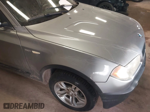 2005 BMW X3 3.0i with VIN WBXPA93435WD07526, listed as a IAAI auction lot 41776613 with 178,269 mi miles. Bid and sale history available at carsss.com. Image 6.